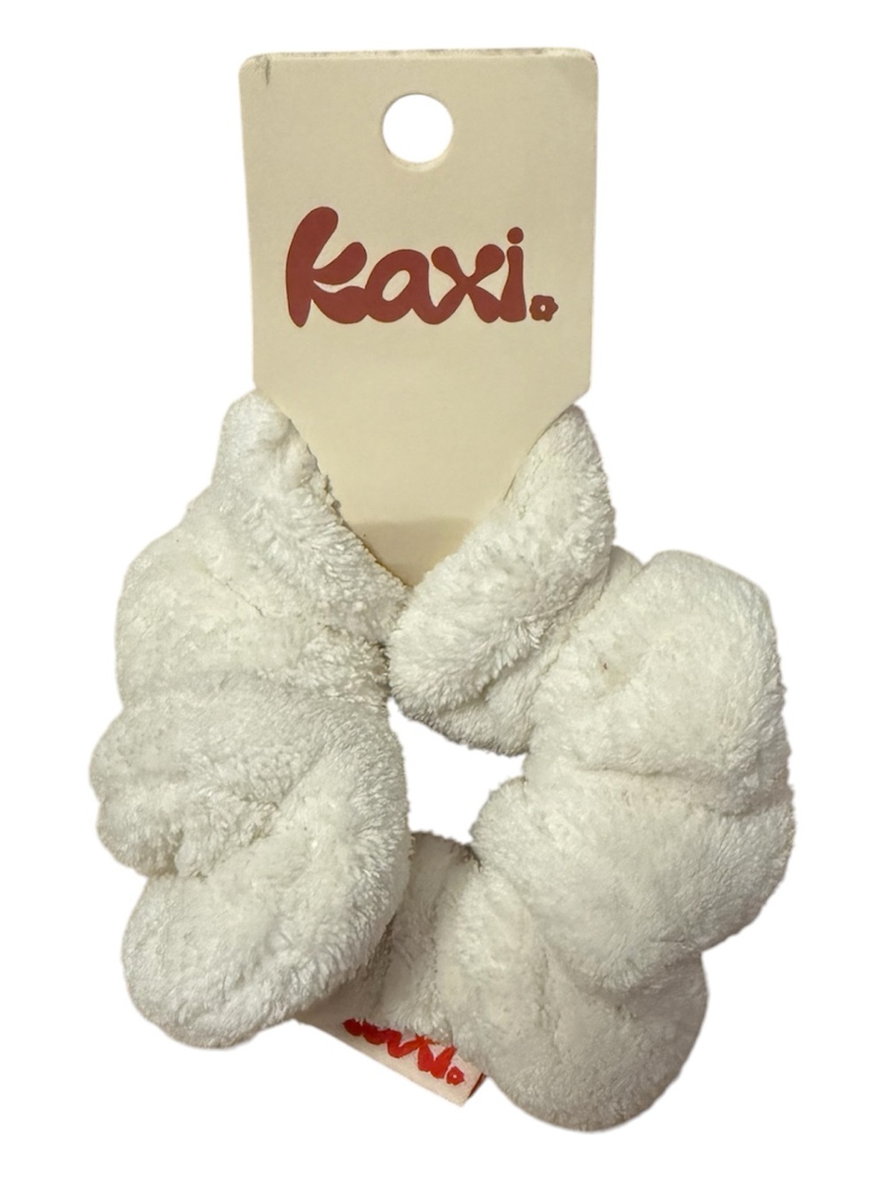 Cream Plush Scrunchie - Soft Hair Accessory